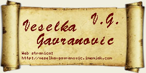 Veselka Gavranović vizit kartica